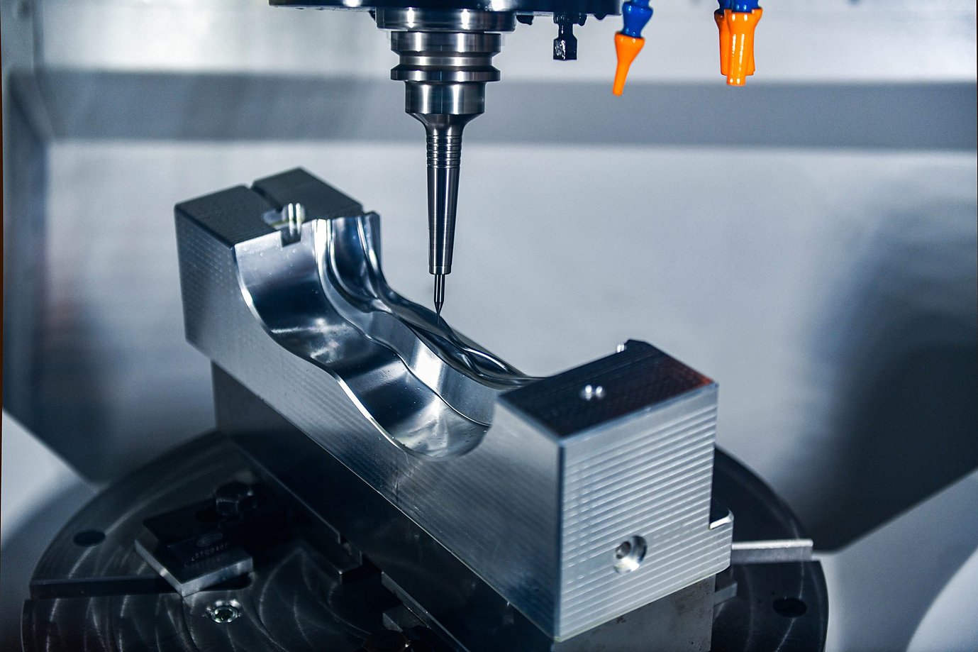 CNC machining close-up