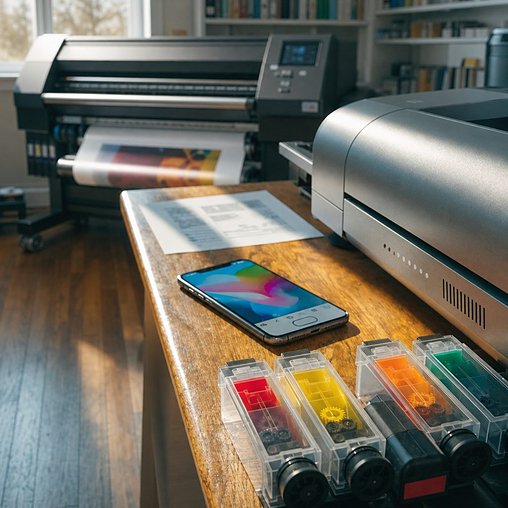 Largeformat printer, consumer printer, phone, ink cartridges